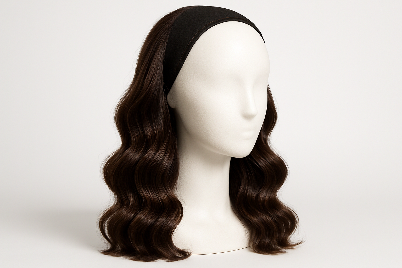 body wave half wig